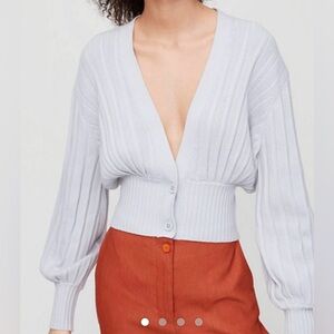 Aritzia Wilfred Thais Deep Plunge Cardigan Sweater